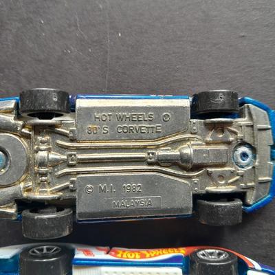 Five collectible Hot Wheel cars