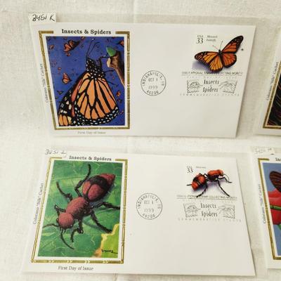 6 - FIRST DAY STAMPS - 1999 INSECTS & SPIDERS #1