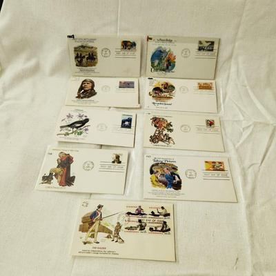 9 - FIRST DAY STAMPS - 1977 MIXED THEME