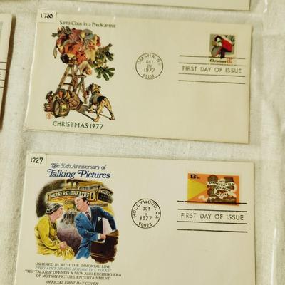 9 - FIRST DAY STAMPS - 1977 MIXED THEME