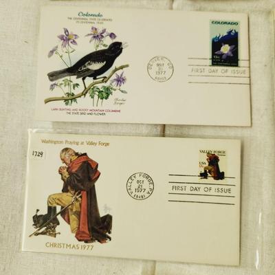 9 - FIRST DAY STAMPS - 1977 MIXED THEME