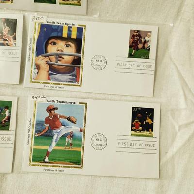 5 - FIRST DAY STAMPS - 2000 YOUTH TEAM SPORTS