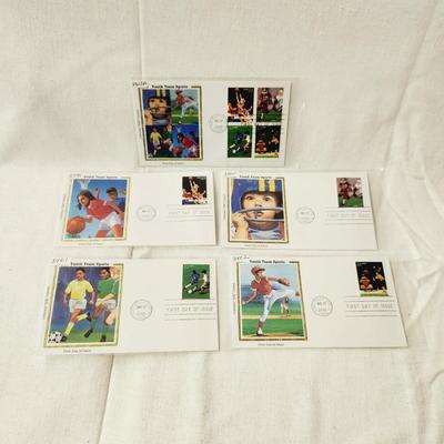 5 - FIRST DAY STAMPS - 2000 YOUTH TEAM SPORTS