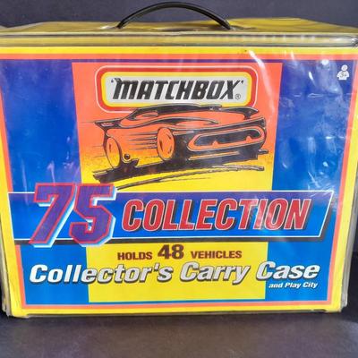 1996 Matchbox Cars 75 Collection Collector's Carry Case and trays with Play City