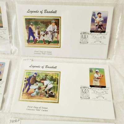 10 - FIRST DAY STAMPS - LEGENDS OF BASEBALL #1