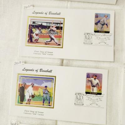 10 - FIRST DAY STAMPS - LEGENDS OF BASEBALL #1