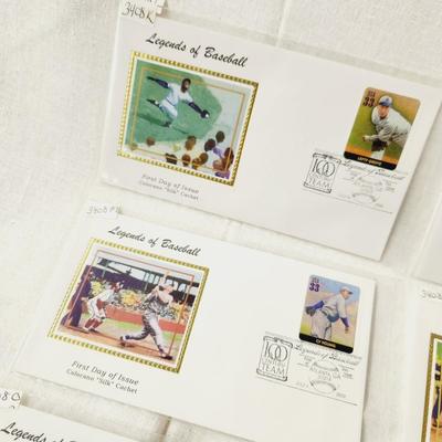10 - FIRST DAY STAMPS - LEGENDS OF BASEBALL #1