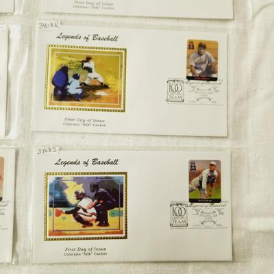 10 - FIRST DAY STAMPS - LEGENDS OF BASEBALL #1