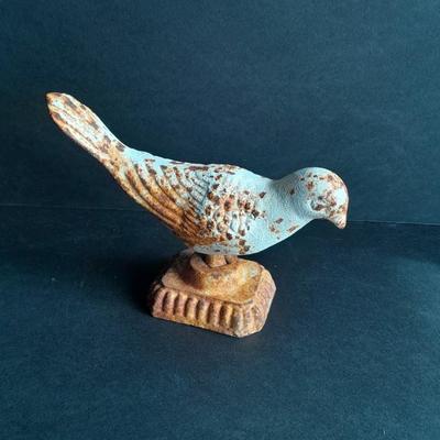 Antique 5" Cast iron Bird Figural decor / door stop #1