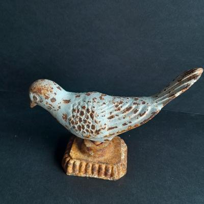 Antique 5" Cast iron Bird Figural decor / door stop #2
