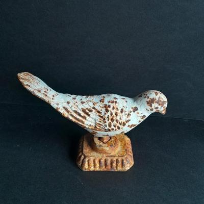 Antique 5" Cast iron Bird Figural decor / door stop #2