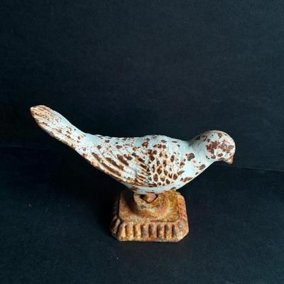 Antique 5" Cast iron Bird Figural decor / door stop #2