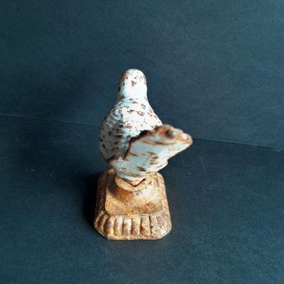 Antique 5" Cast iron Bird Figural decor / door stop #2