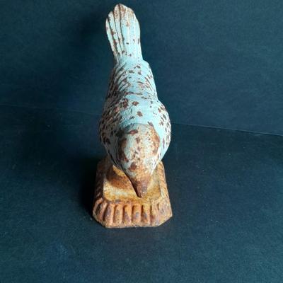 Antique 5" Cast iron Bird Figural decor / door stop #2