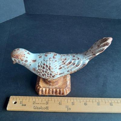 Antique 5" Cast iron Bird Figural decor / door stop #2