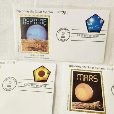 5 - FIRST DAY STAMPS - 2000 EXPLORING THE SOLAR SYSTEM