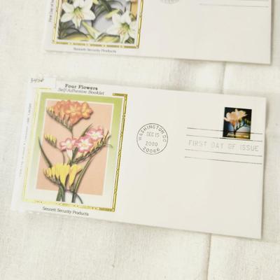 6 - FIRST DAY STAMPS - 200O FOUR FLOWERS - SELF ADHESIVE COIL