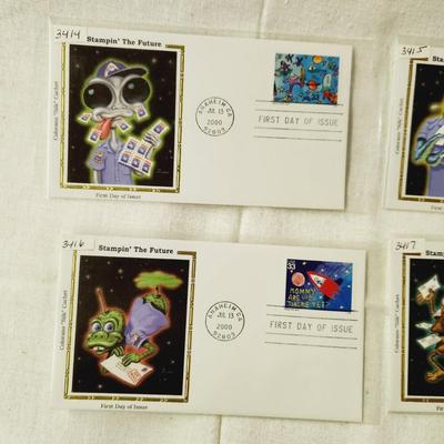 4 - FIRST DAY STAMPS - 2000 STAMPIN THE FUTURE