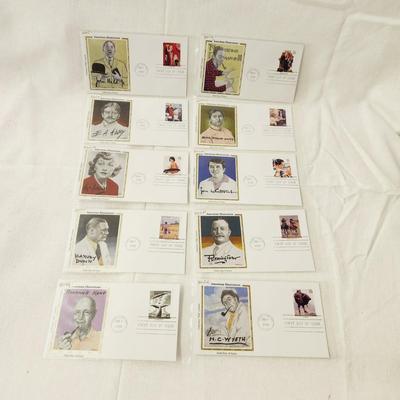 10 - FIRST DAY STAMPS - 2001 AMERICAN ILLUSTRATORS