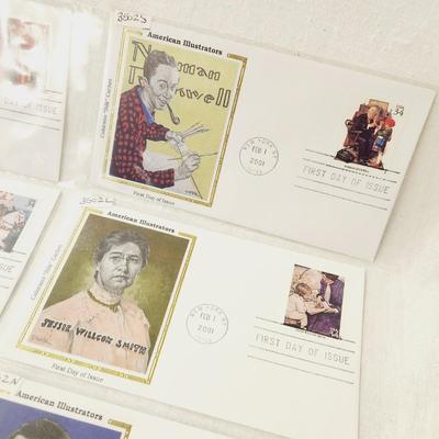 10 - FIRST DAY STAMPS - 2001 AMERICAN ILLUSTRATORS