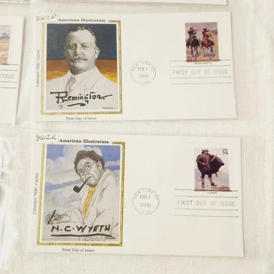 10 - FIRST DAY STAMPS - 2001 AMERICAN ILLUSTRATORS