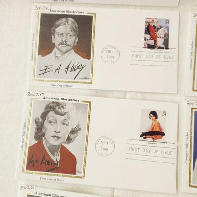 10 - FIRST DAY STAMPS - 2001 AMERICAN ILLUSTRATORS