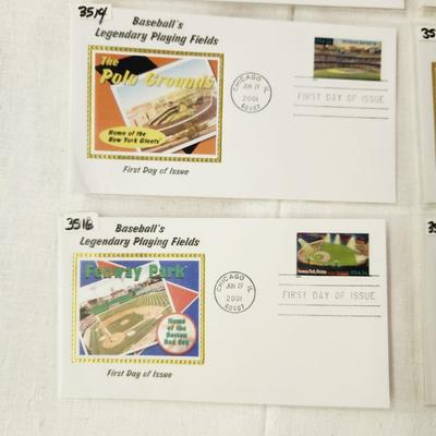 10 - FIRST DAY STAMPS - 2001 BASEBALL LEGENDARY PLAYING FIELD