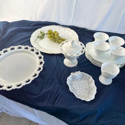 Milk glass lot