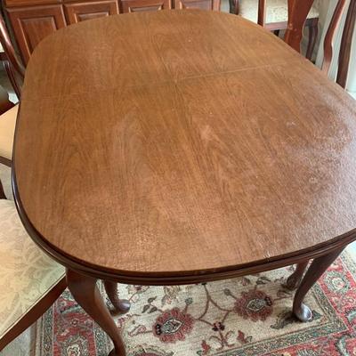 Dining Table, 4 Chairs, 2 Accent Chairs, Leaf & Pads