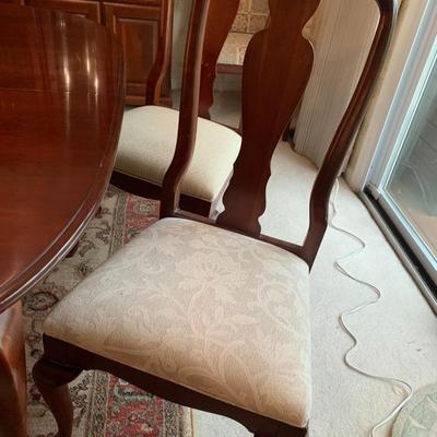 Dining Table, 4 Chairs, 2 Accent Chairs, Leaf & Pads