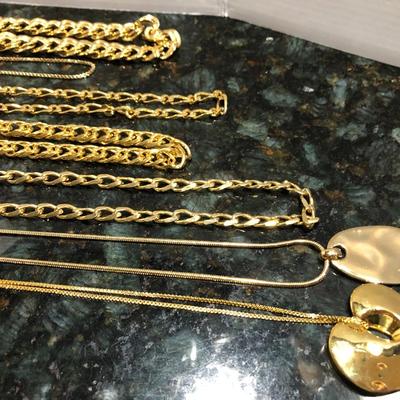 Fashion Costume Jewelry Gold Tone Chain Necklaces -Lot J201