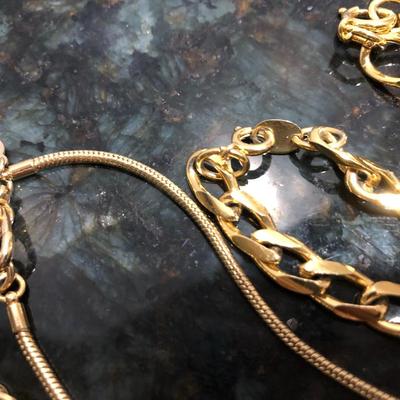 Fashion Costume Jewelry Gold Tone Chain Necklaces -Lot J201