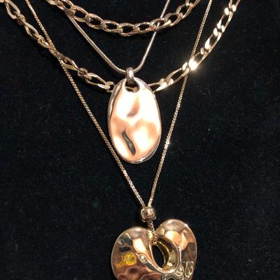 Fashion Costume Jewelry Gold Tone Chain Necklaces -Lot J201