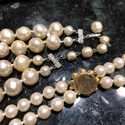 Fashion Costume Jewelry Pearl Necklaces -Lot J202