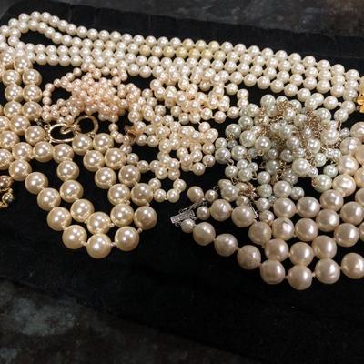 Fashion Costume Jewelry Pearl Necklaces -Lot J202