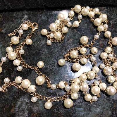 Fashion Costume Jewelry Pearl Necklaces -Lot J202