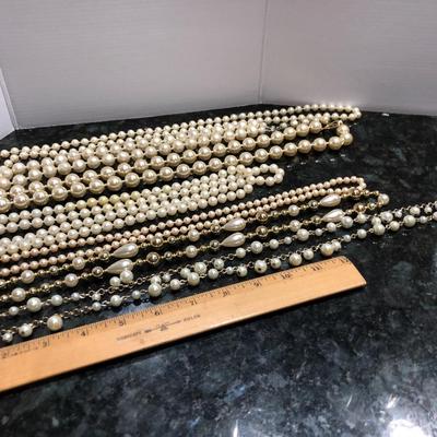 Fashion Costume Jewelry Pearl Necklaces -Lot J202
