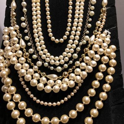 Fashion Costume Jewelry Pearl Necklaces -Lot J202