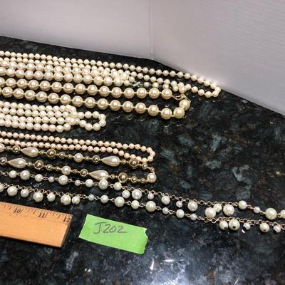 Fashion Costume Jewelry Pearl Necklaces -Lot J202