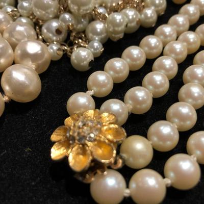 Fashion Costume Jewelry Pearl Necklaces -Lot J202