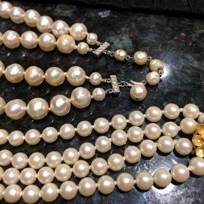 Fashion Costume Jewelry Pearl Necklaces -Lot J202