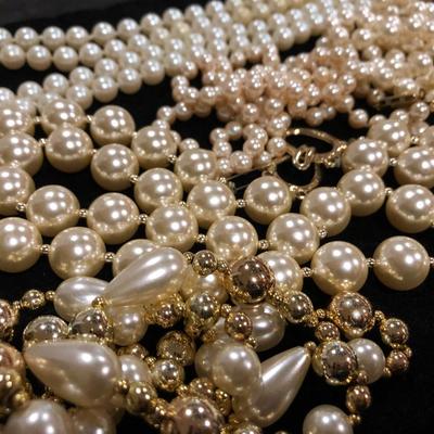 Fashion Costume Jewelry Pearl Necklaces -Lot J202