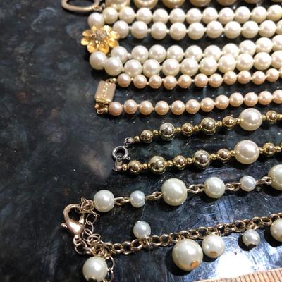 Fashion Costume Jewelry Pearl Necklaces -Lot J202