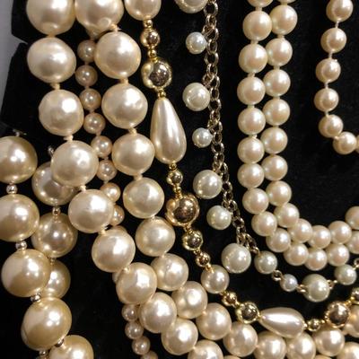 Fashion Costume Jewelry Pearl Necklaces -Lot J202