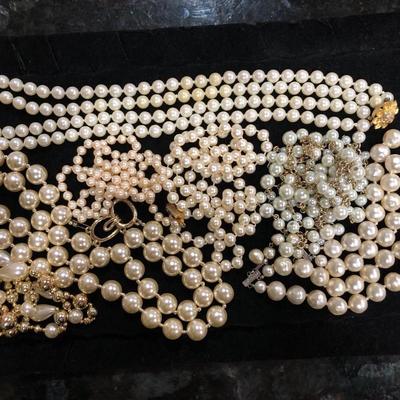Fashion Costume Jewelry Pearl Necklaces -Lot J202