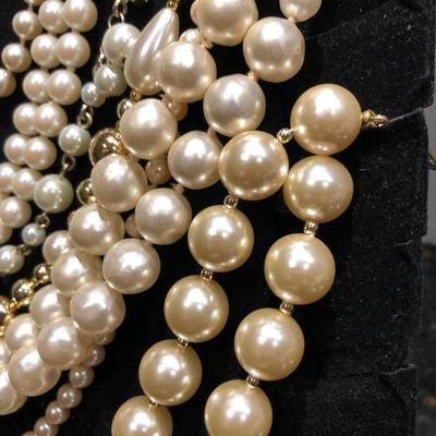 Fashion Costume Jewelry Pearl Necklaces -Lot J202