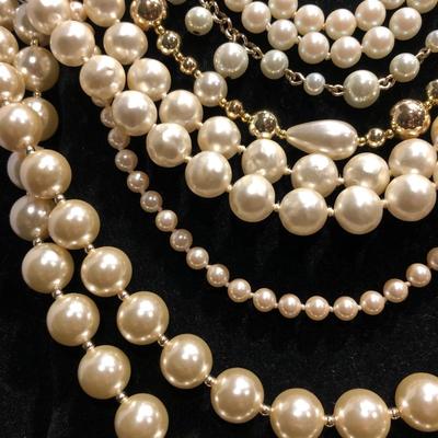 Fashion Costume Jewelry Pearl Necklaces -Lot J202