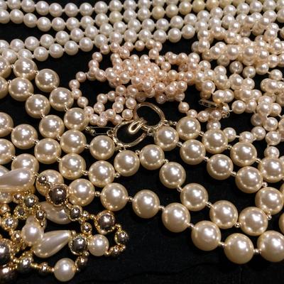 Fashion Costume Jewelry Pearl Necklaces -Lot J202