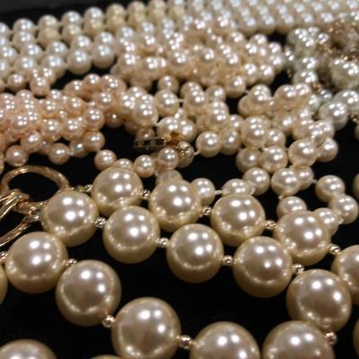 Fashion Costume Jewelry Pearl Necklaces -Lot J202