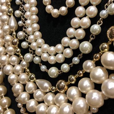Fashion Costume Jewelry Pearl Necklaces -Lot J202